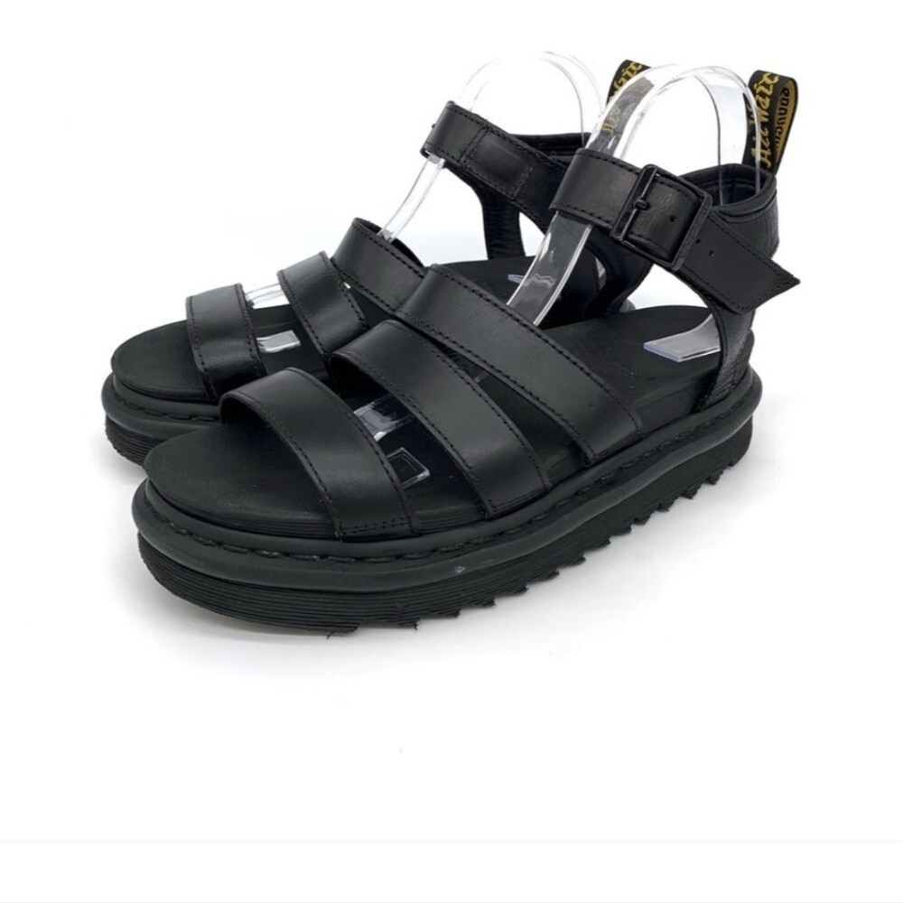 DR. MARTENS Blaire Leather Strap Gladiator Sandal Black Brando 8 / 39